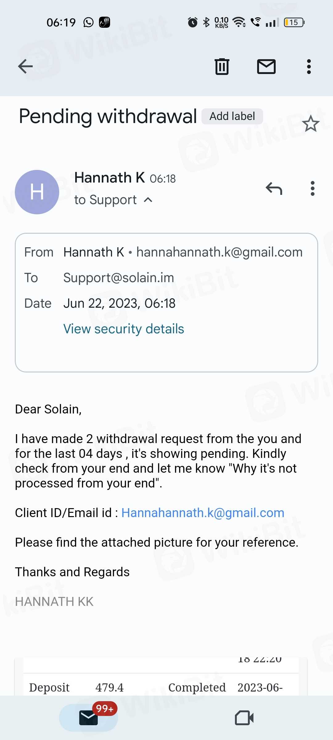 Pending withdrawal-Unable to withdraw exposure-WikiBit APP
